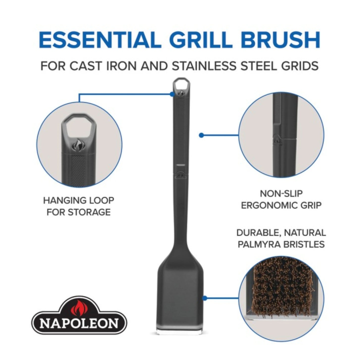 Grill Brush with Palmyra Bristles