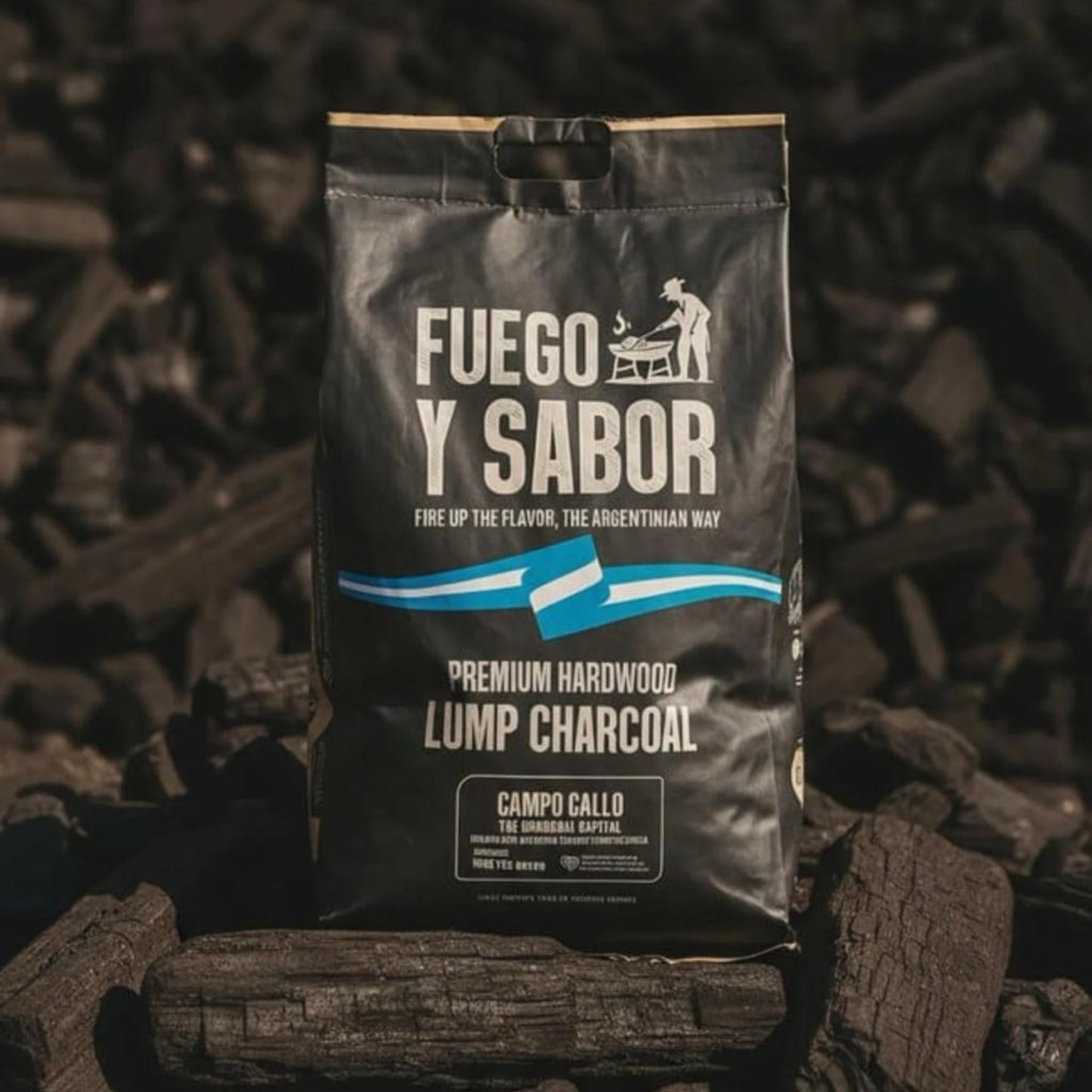 Fuego Y Sabor Premium Harwood Lump Charcoal, 17.6 lbs