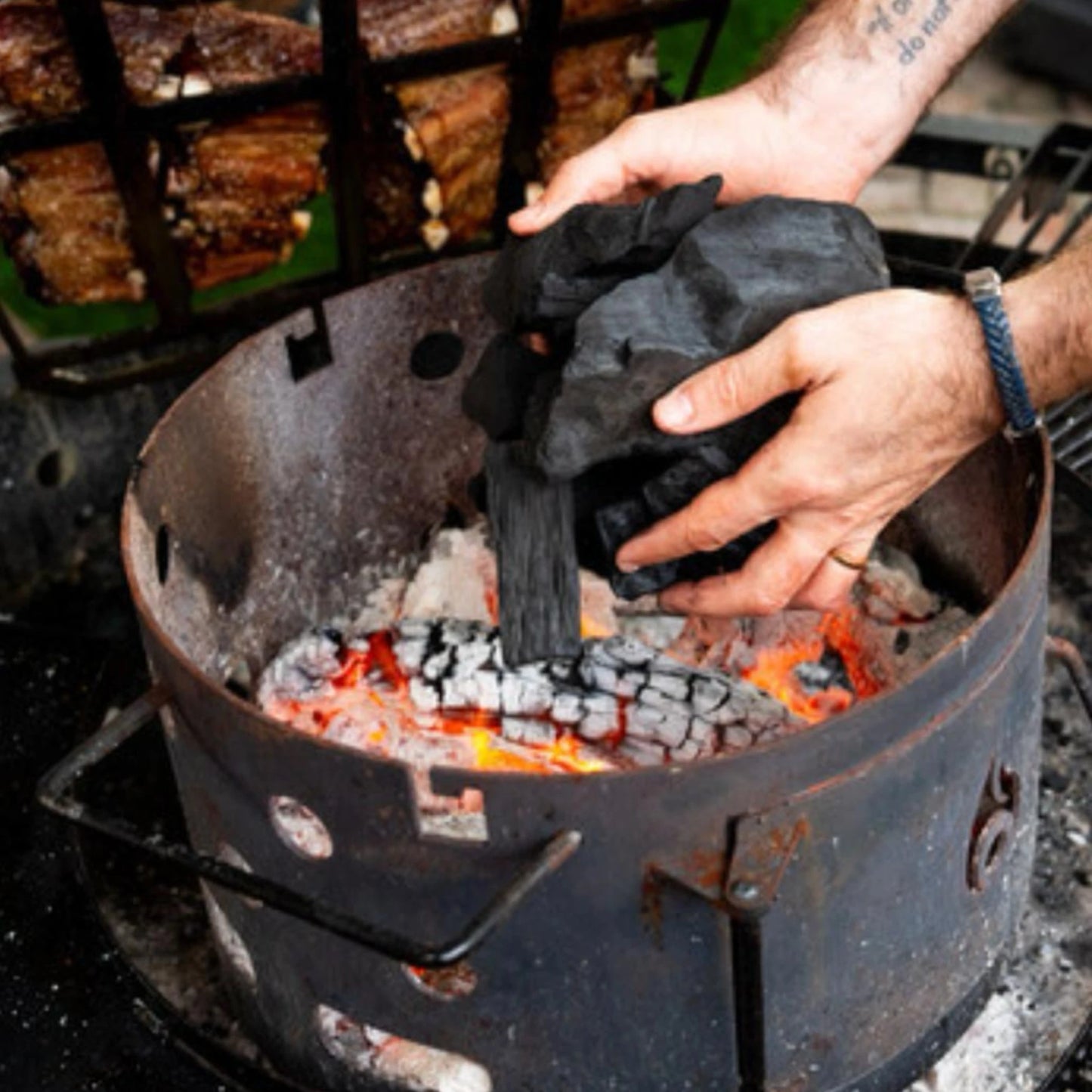 Fuego Y Sabor Premium Harwood Lump Charcoal, 17.6 lbs